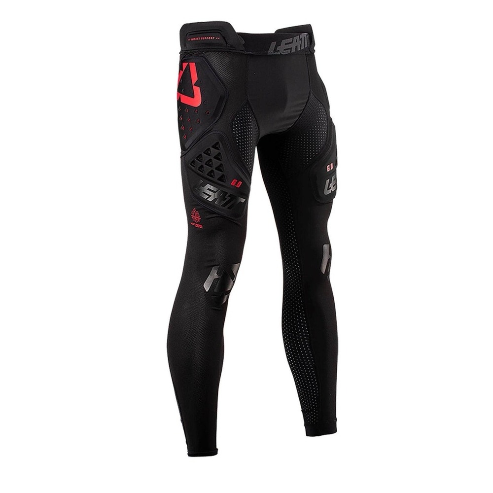 Leatt 3DF 6.0 Impact Pants Black Red Unisex Size Large Motorcycle Armored Pants